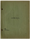 Moe Howard's 30pp. Script Dated April 1936 for The Three Stooges Film ''A Pain in the Pullman'' -- With Annotation in Moe's Hand -- Very Good Condition